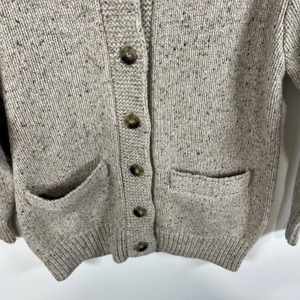 Aritzia Wilfred Free Button Up Grandpa Cardigan Wool Blend Tan Women's Sz‎ 2XS